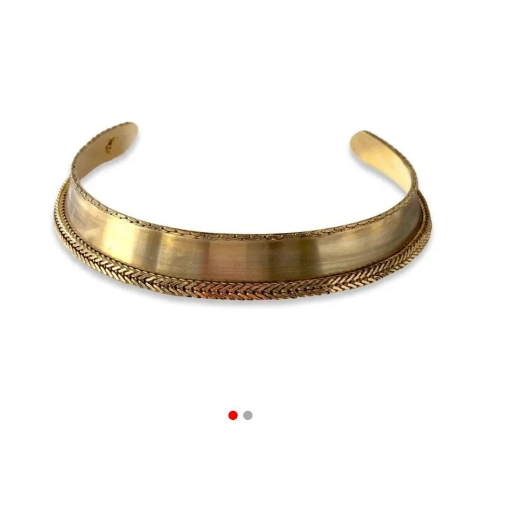 Gold Scales Wide Crown Hair Cuff